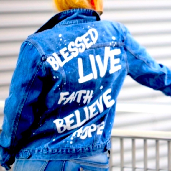 Jackets & Blazers - Custom Made Jacket! HAND PAINTED. One of a kind!